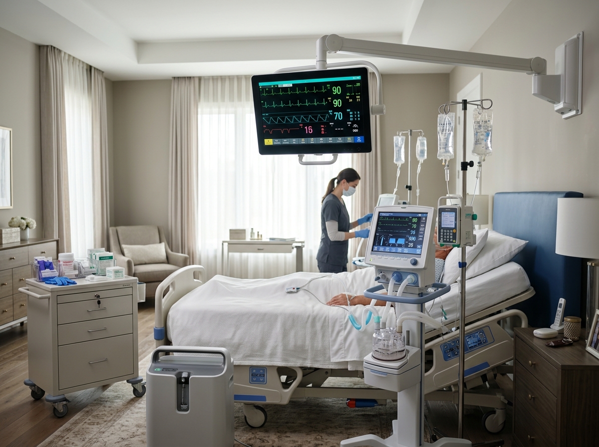 Hospital Grade Home ICU Room Setup