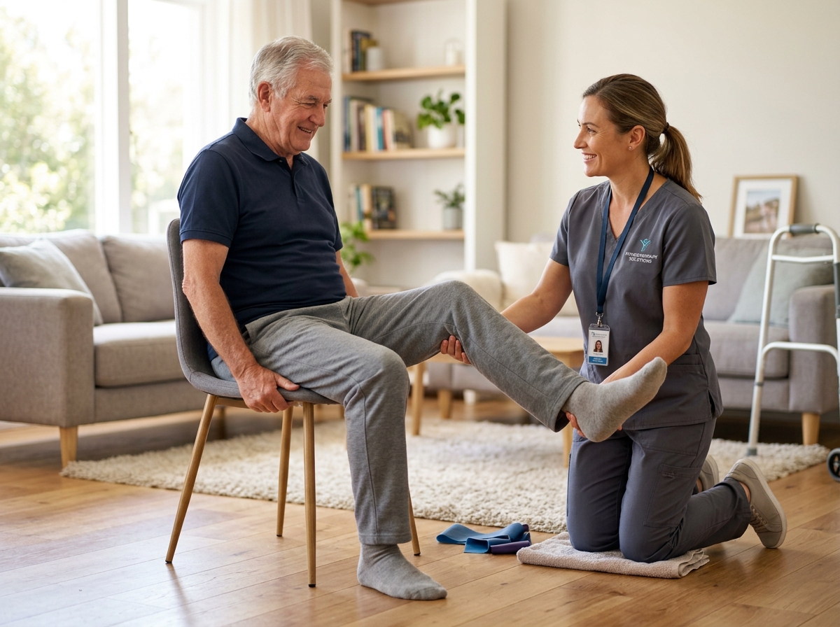 Physiotherapist Conducting Knee and Joint Rehabilitation